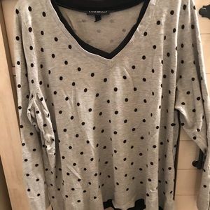Grey with black polka dots sweater